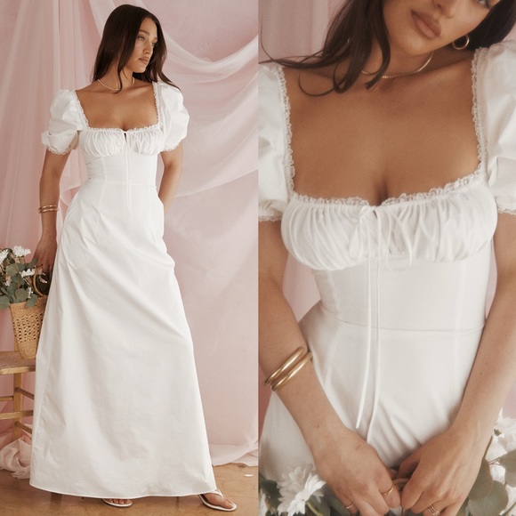House of CB Dresses & Skirts - HOUSE OF CB 'Felizia' White Puff Sleeve Sundress